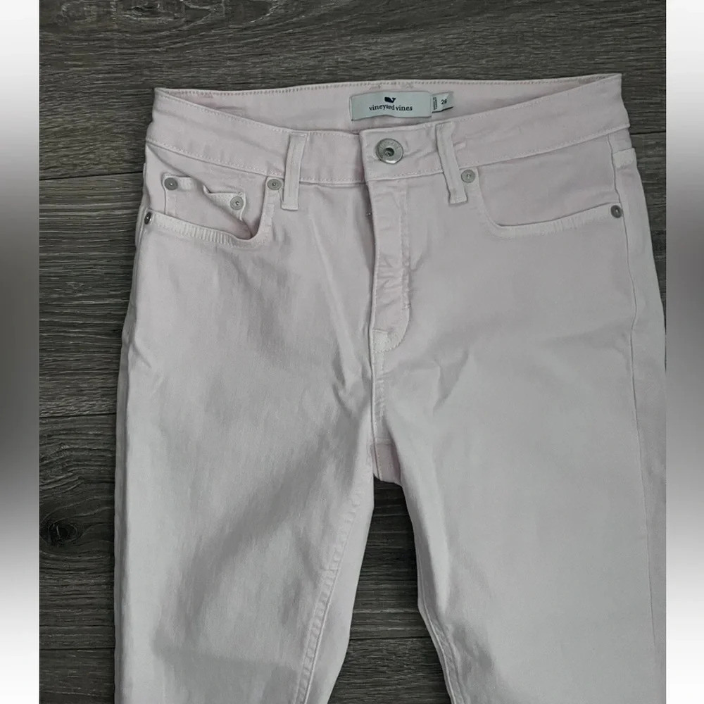 VINEYARD VINES High Rise Light Pink High Rise Skinny Jeans Size 26 - Picture 2 of 7
